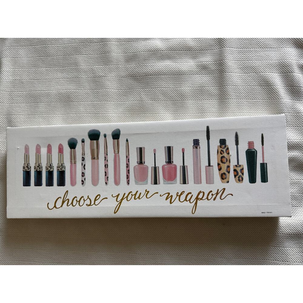 Choose Your Weapon Canvas Wall Art Makeup